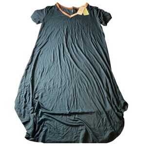 Nachila Bamboo Sleepwear Short Sleeve Casual Comfy Lounge Dress